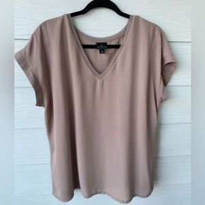 Elegant V-Neck Blush Top